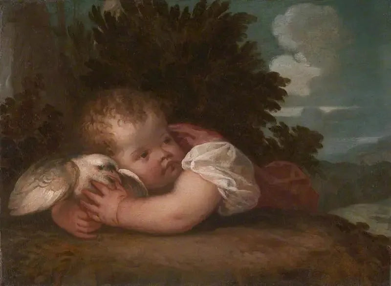Ein Junge mit einem Vogel - Titian