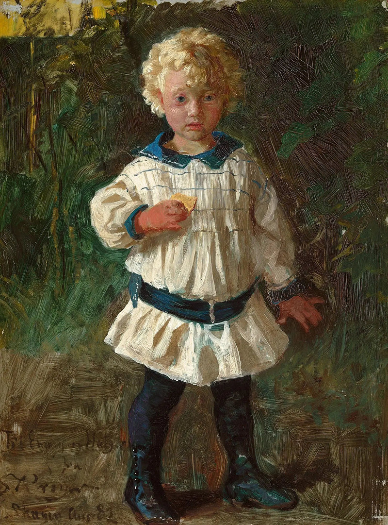 Ein blonder Junge. Porträt von Jens Drachmann. - Peder Severin Krøyer
