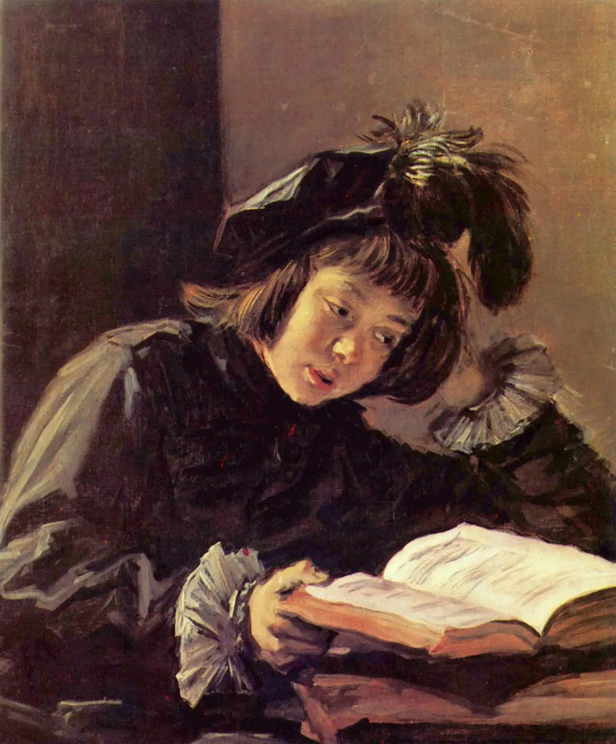 Ein Junge liest, vielleicht Nicolaes Hals - Frans Hals