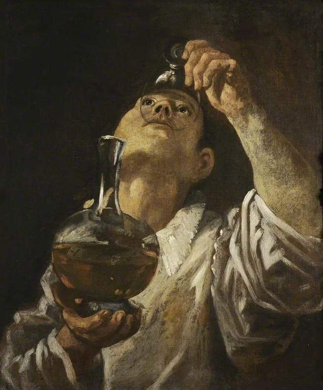 Ein Junge, der trinkt - Annibale Carracci