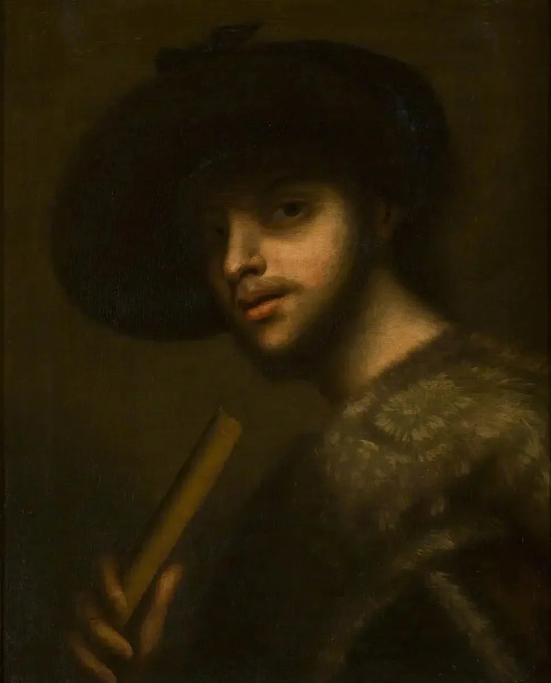 Ein Mann mit einer Pfeife oder Flöte - Giorgione