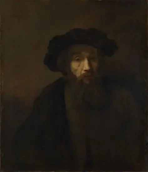 Ein bärtiger Mann mit einer Mütze - Rembrandt