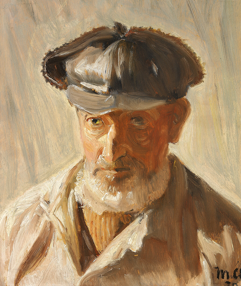 Ein Mann aus Skagen mit Mütze. - Michael Peter Ancher