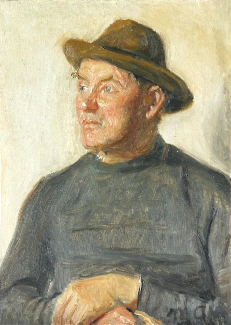 Ein Mann mit Hut. -Michael Peter Ancher