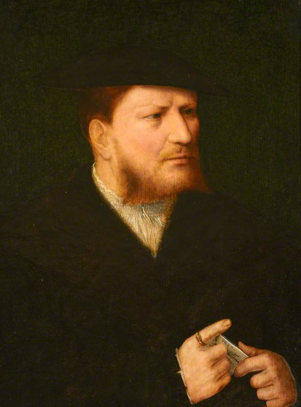 Ein Unbekannter mit einem Brief - Joos van Cleve