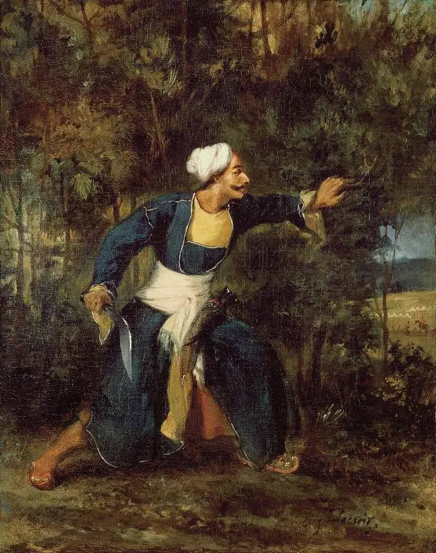 Ein bewaffneter Inder mit dem Gourka-kree - Eugène Delacroix
