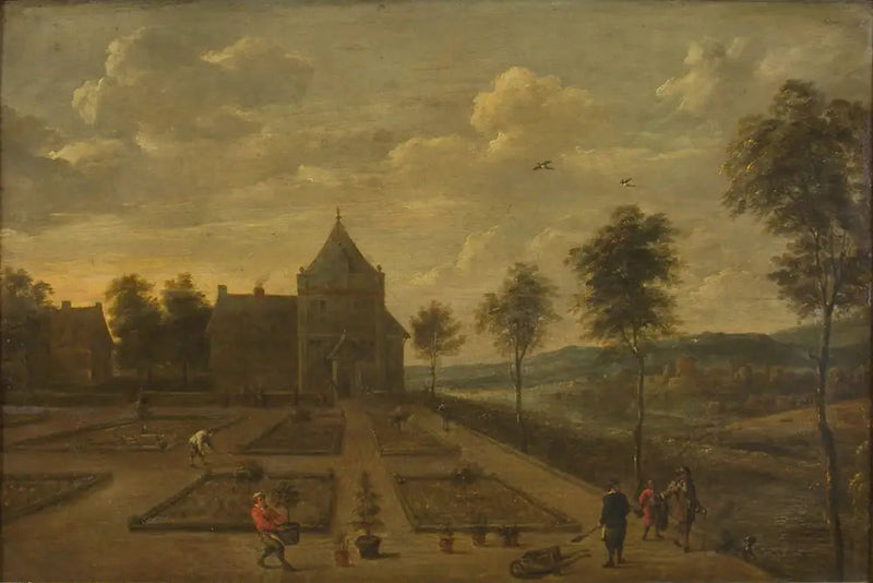 Ein Garten vor einem Landhaus - David Teniers der Jüngere