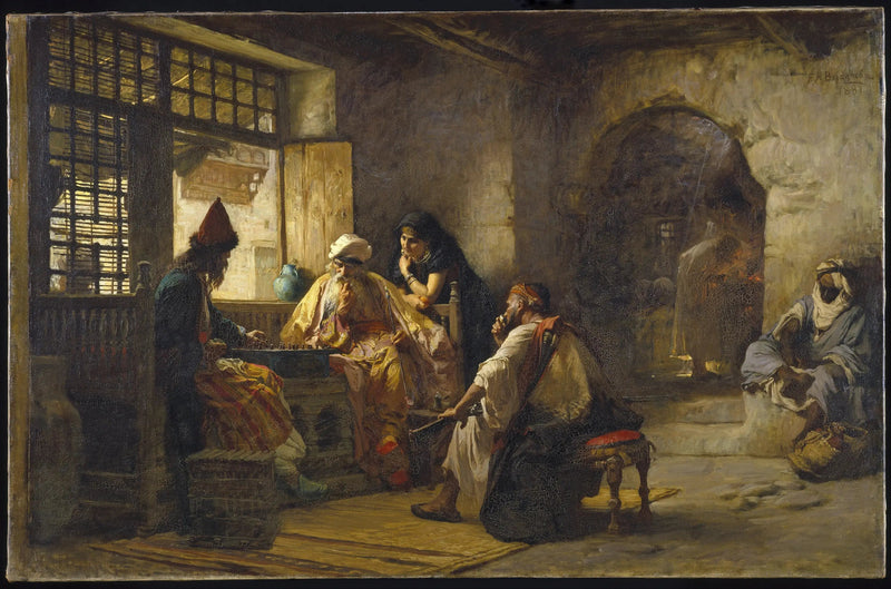 Ein interessantes Spiel - Frederick Arthur Bridgman