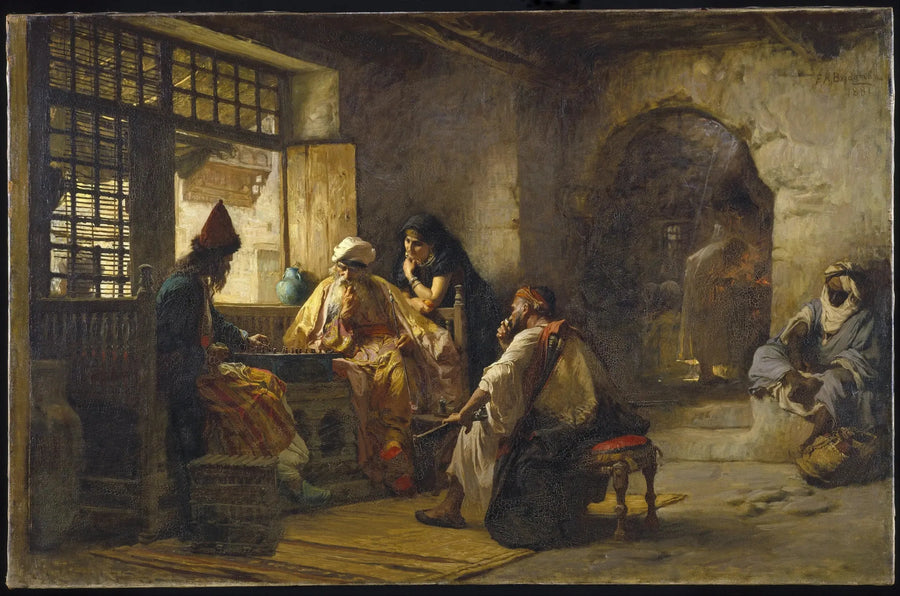 Ein interessantes Spiel - Frederick Arthur Bridgman