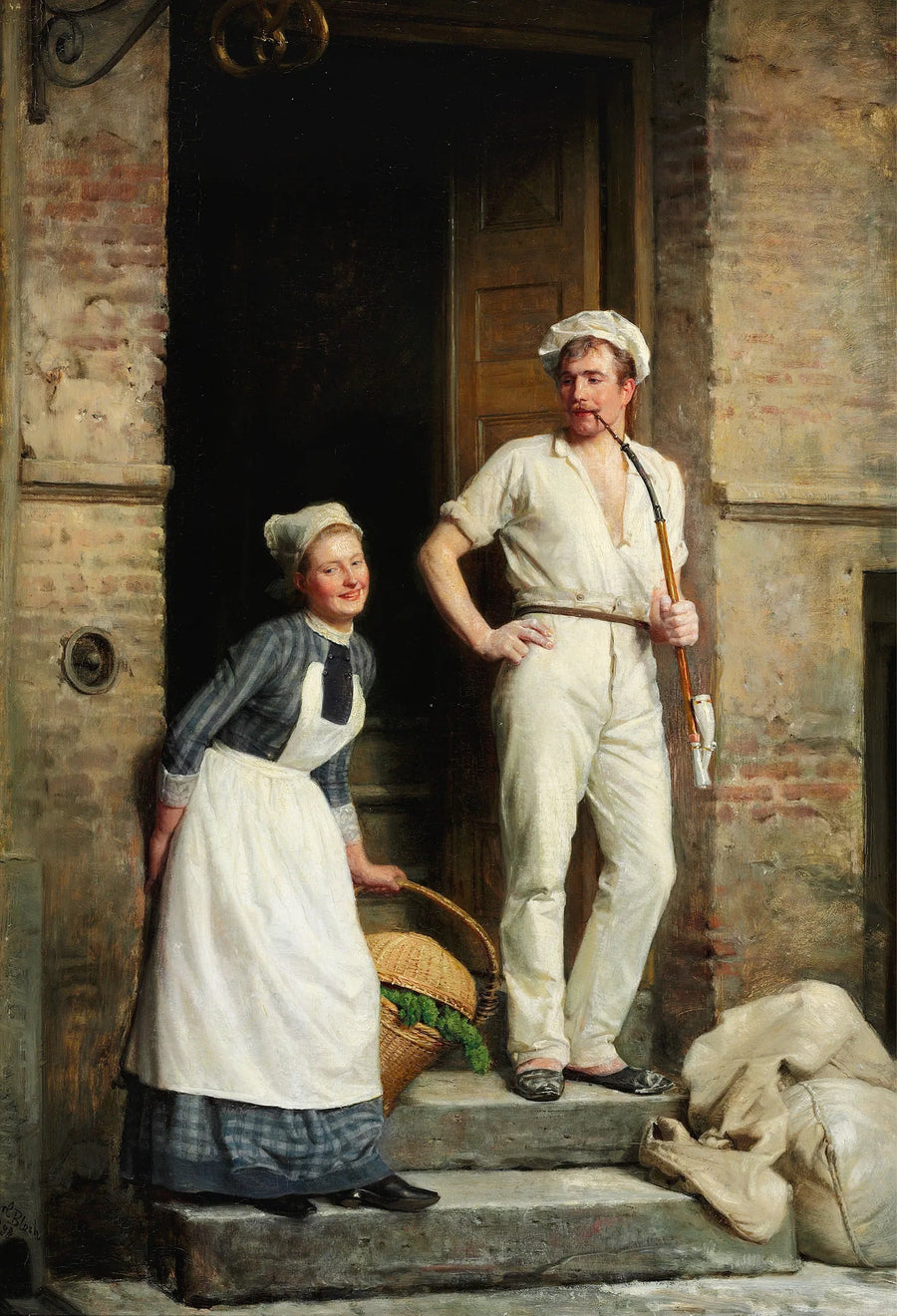 Ein junger Bäcker kühlt ab - Carl Heinrich Bloch