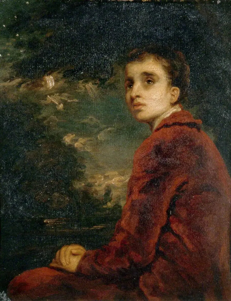 Ein junger Kontemplativer (vermutlich der Sohn des Künstlers Mather Brown) - Joshua Reynolds