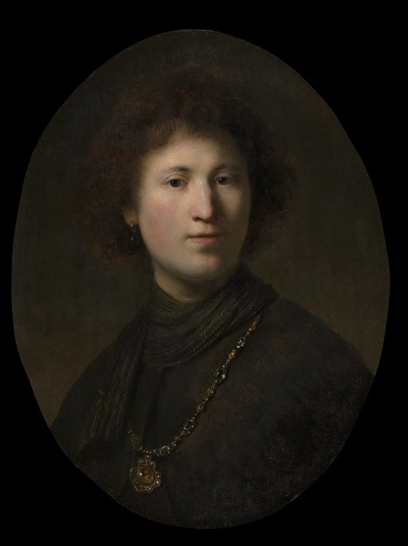 Ein junger Mann mit einer Kette - Rembrandt