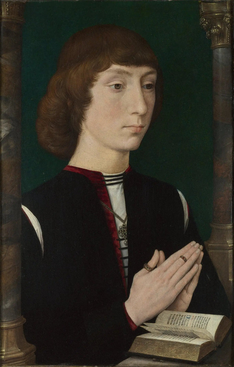 Ein junger Mann im Gebet - Hans Memling