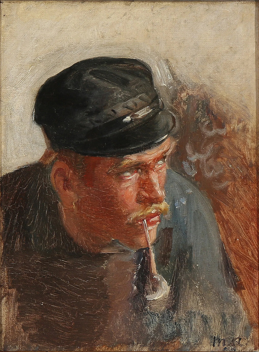 Ein junger Fischer raucht Pfeife. – Michael Peter Ancher