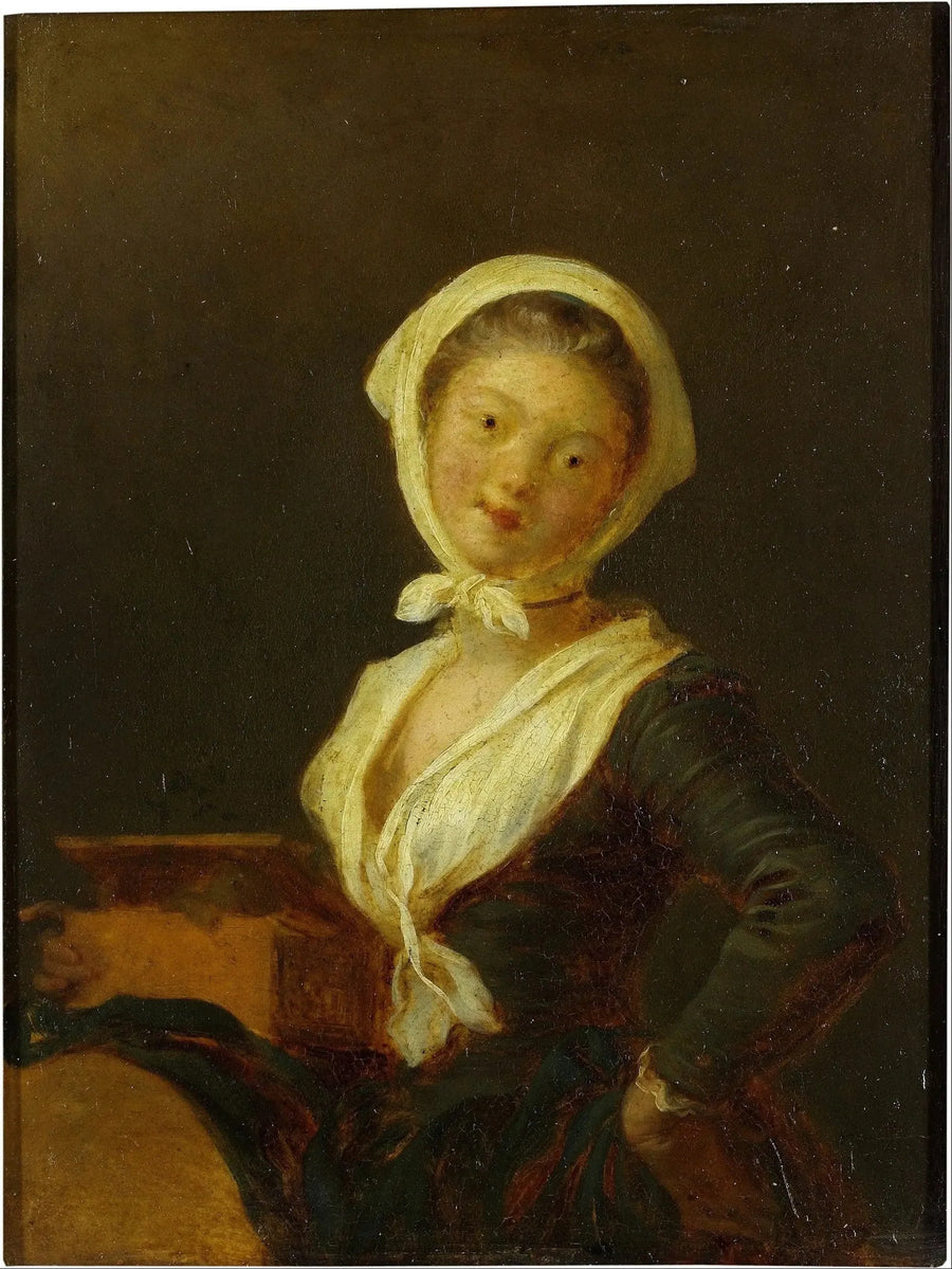 Ein Spieluhrspieler (eine Frau aus Savoyen) - Jean-Honoré Fragonard