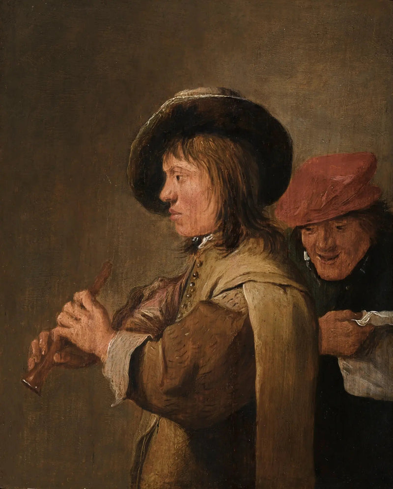 Ein Flötenspieler in Profil - David Teniers der Jüngere