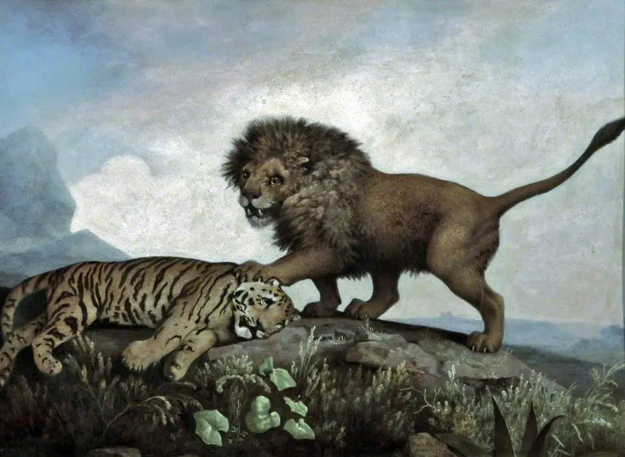 Ein Löwe und ein Tiger - George Stubbs