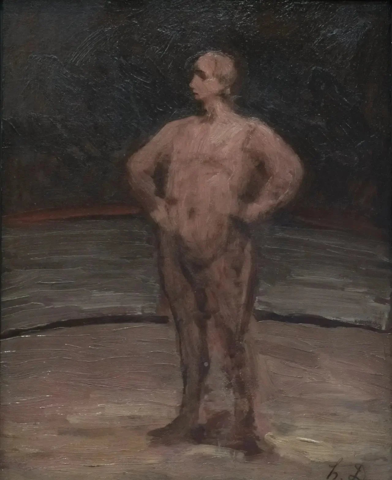 Un lutteur debout - Honoré Daumier image 1 reproduction artisanale de tableau