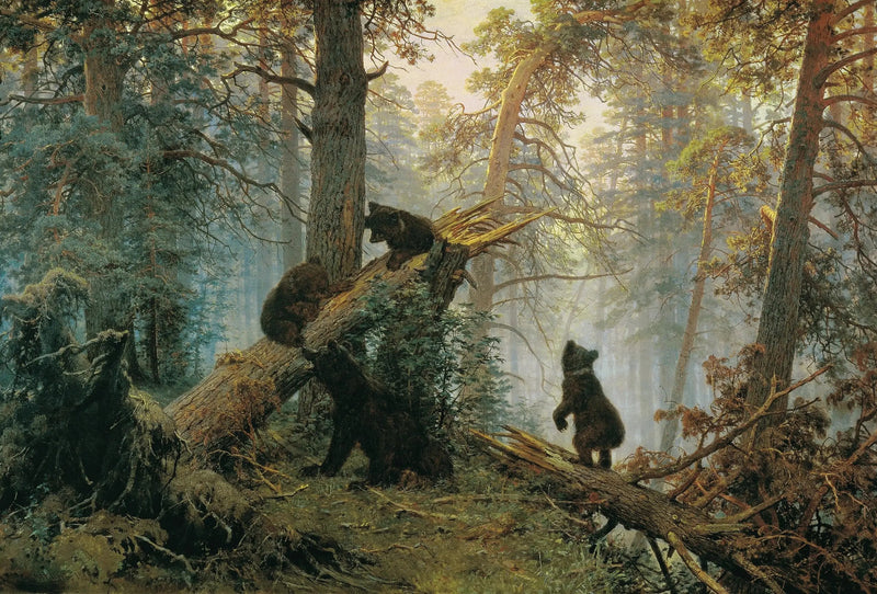 Ein Morgen in einem Kiefernwald - Ivan Chichkine
