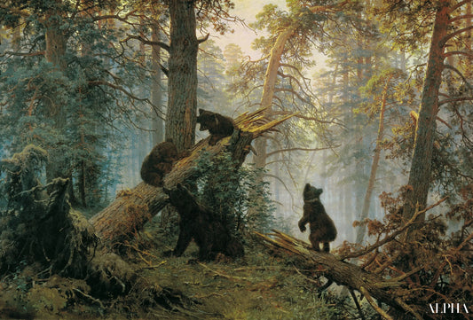Un matin dans une forêt de pins - Ivan Shishkin - Reproductions de tableaux et peintures haut de gamme