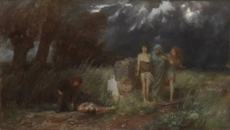 Ein Mörder verfolgt von Furien - Arnold Böcklin
