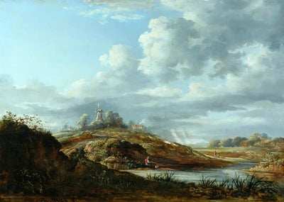 Un moulin à vent au-dessus d’une rivière - John Constable - Alpha Reproduction