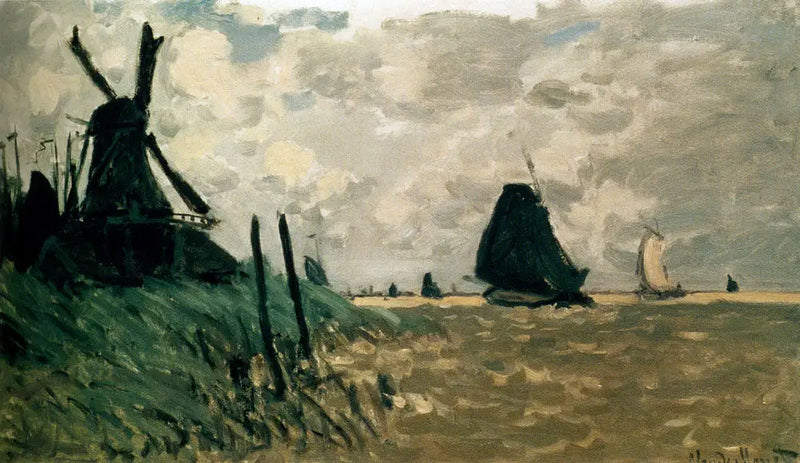 Eine Windmühle bei Zaandam - Claude Monet