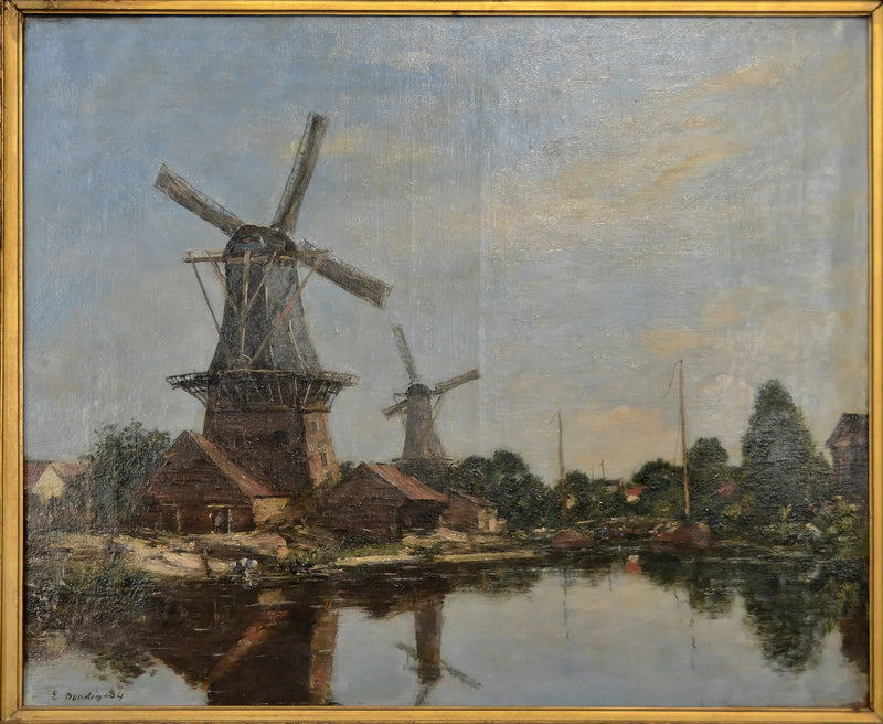 Eine Mühle in Holland - Eugène Boudin