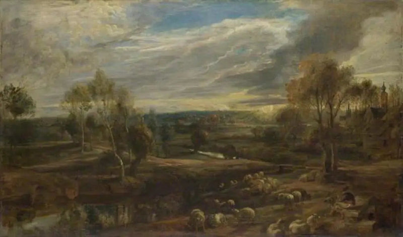 Eine Landschaft mit einem Hirten und seiner Herde - Peter Paul Rubens