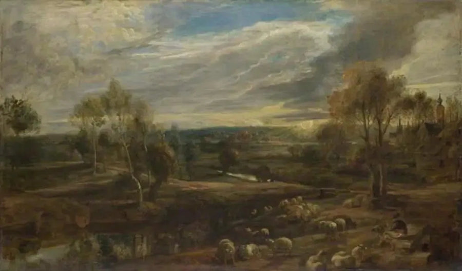 Eine Landschaft mit einem Hirten und seiner Herde - Peter Paul Rubens