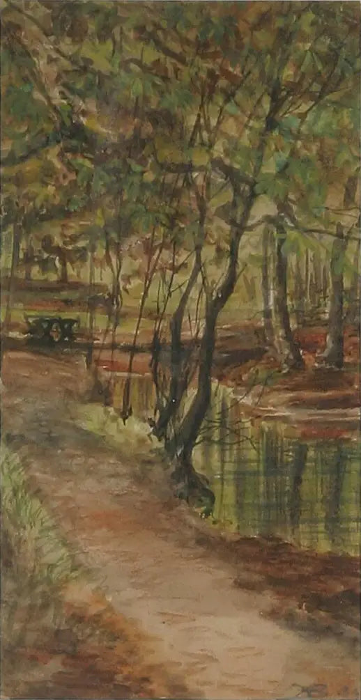Ein Flusslandschaft in Odense. - H. A. Brendekilde