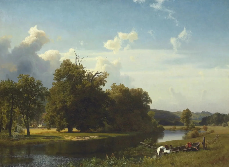 Ein Flusslandschaft, Westfalen - Albert Bierstadt