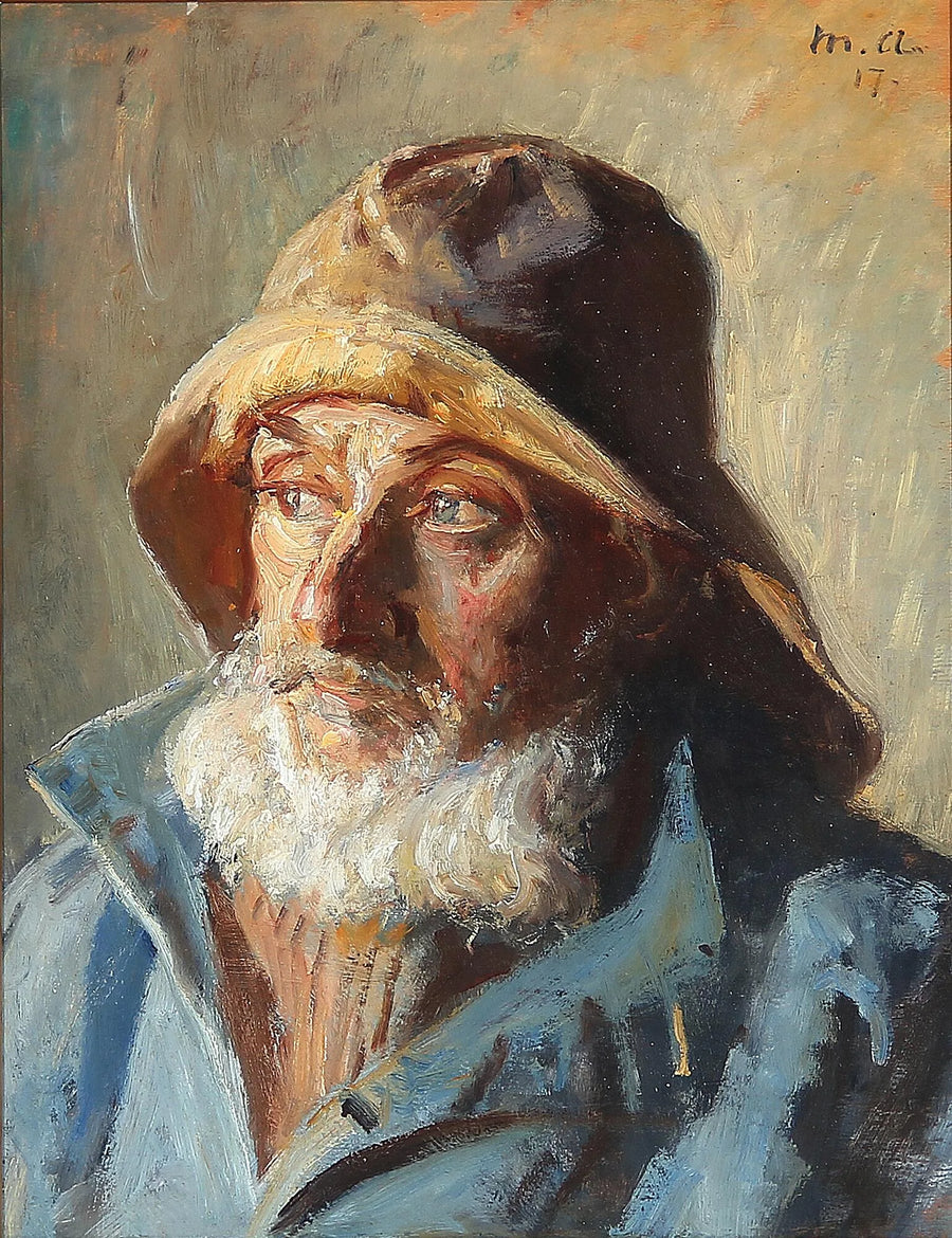 Ein Fischer im Regenmantel. – Michael Peter Ancher