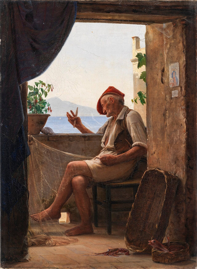 Ein Fischer aus Sorrent, Italien - Carl Heinrich Bloch