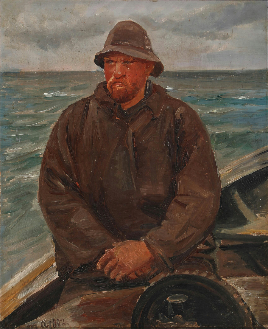 Ein Fischer auf See, Skagen. -Michael Peter Ancher