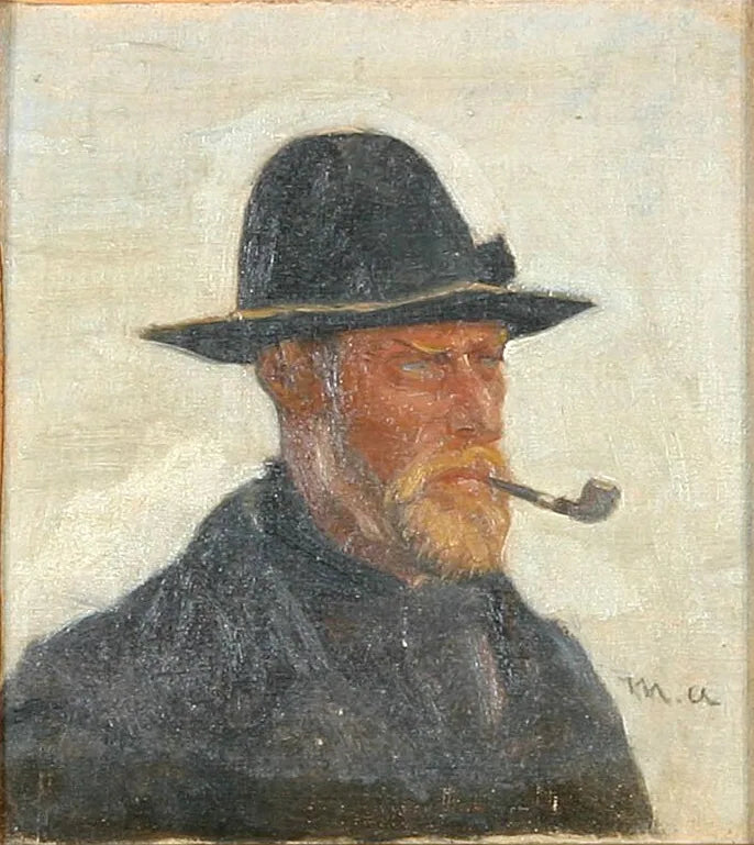 Ein Fischer, der Pfeife raucht. – Michael Peter Ancher