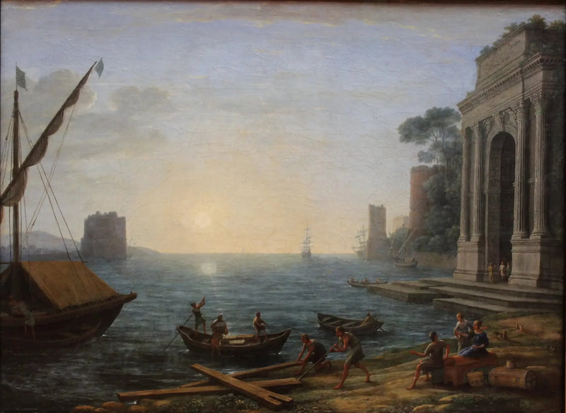 Ein Hafen bei Sonnenaufgang - Claude Lorrain