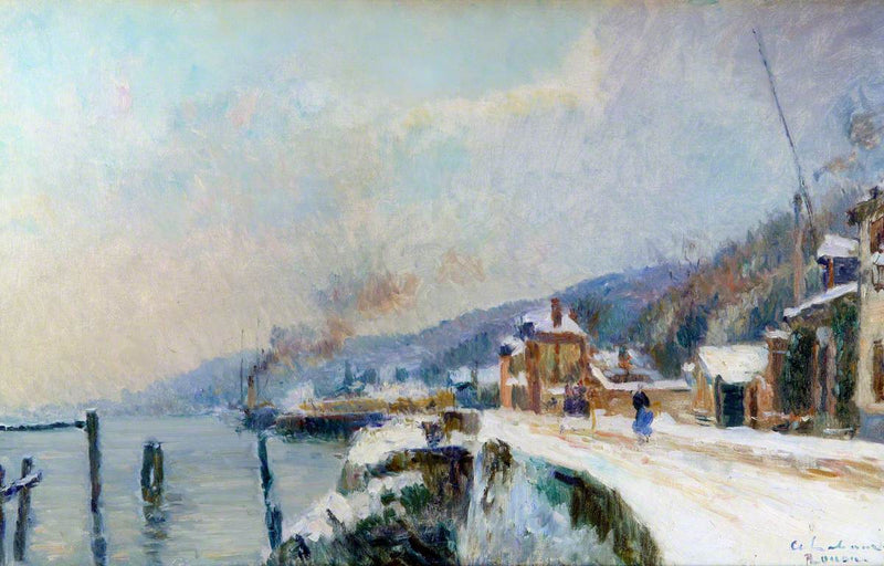 Un quai sur la Seine à Dieppedalle - Albert Lebourg