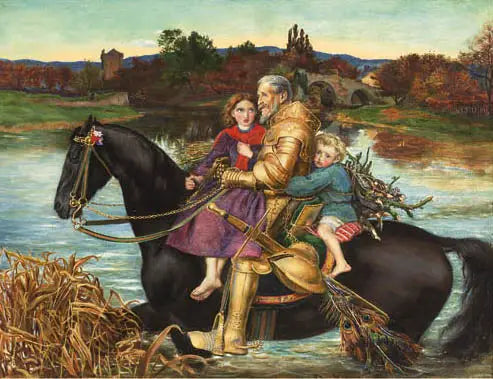 Ein Traum aus der Vergangenheit: Sir Isumbras am Fluss - John Everett Millais