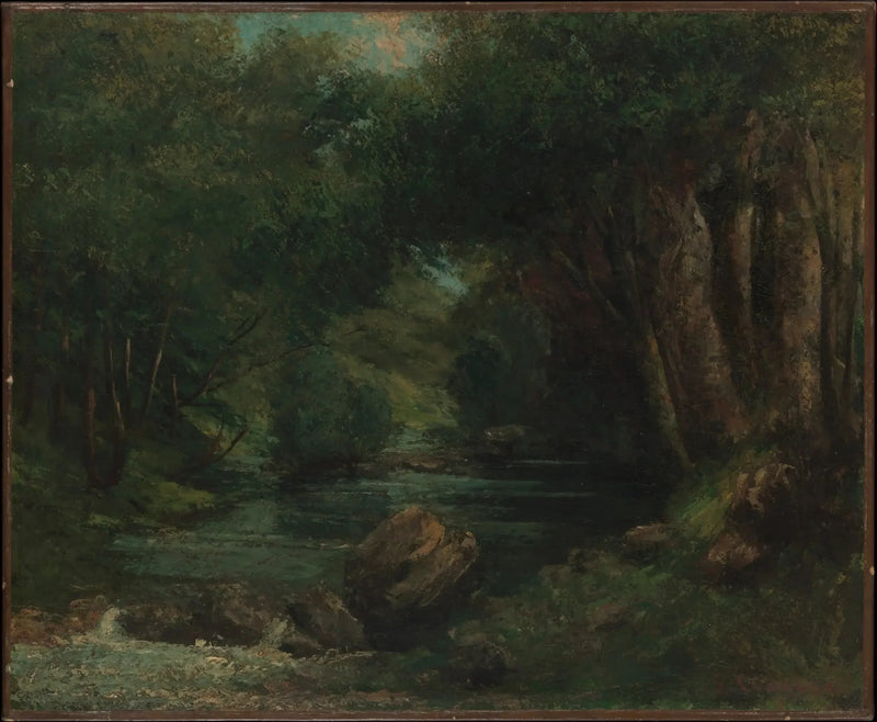 Ein Bach im Wald - Gustave Courbet