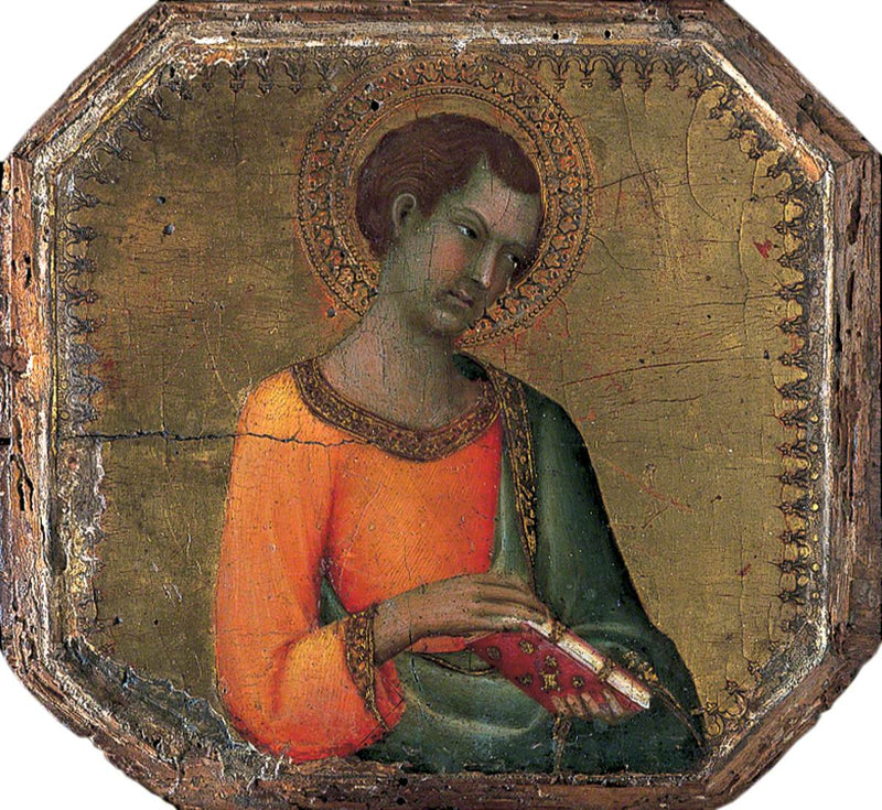 Ein Heiliger, der ein Buch hält - Simone Martini