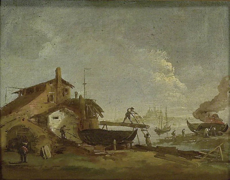 Ein Squeri oder venezianischer Werft - Francesco Guardi