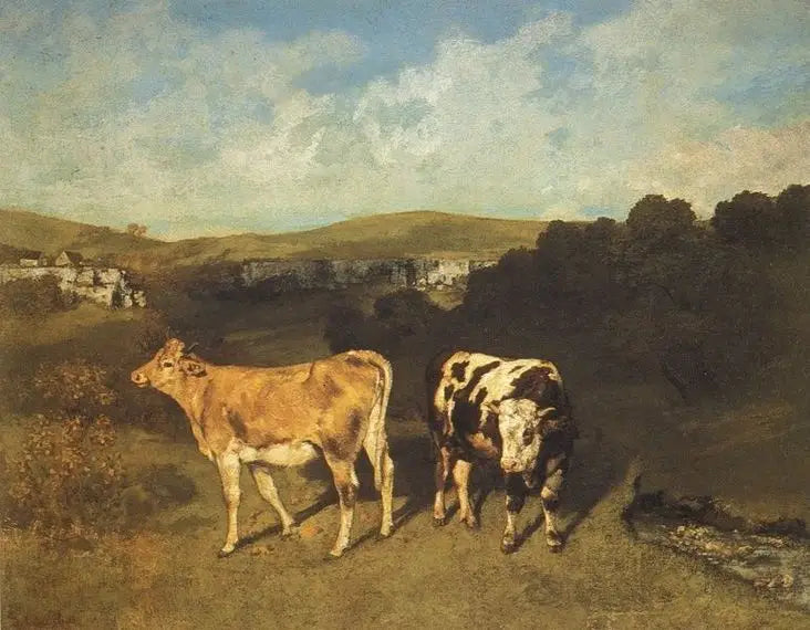 Ein Stier und eine Kuh - Gustave Courbet
