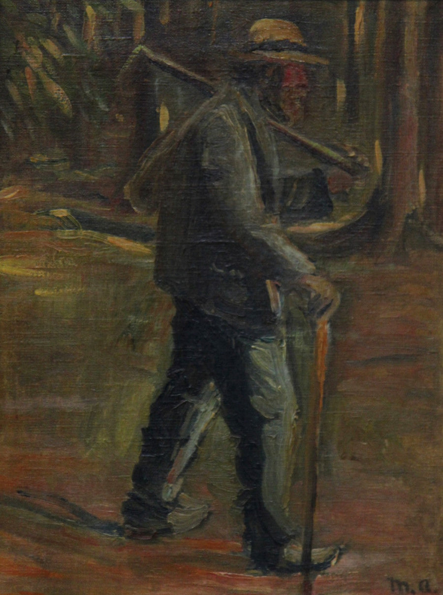 Ein Forstarbeiter zu Fuß. – Michael Peter Ancher