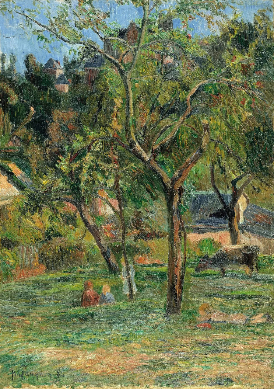 Ein Obstgarten unter der Kirche von Bihorel - Paul Gauguin