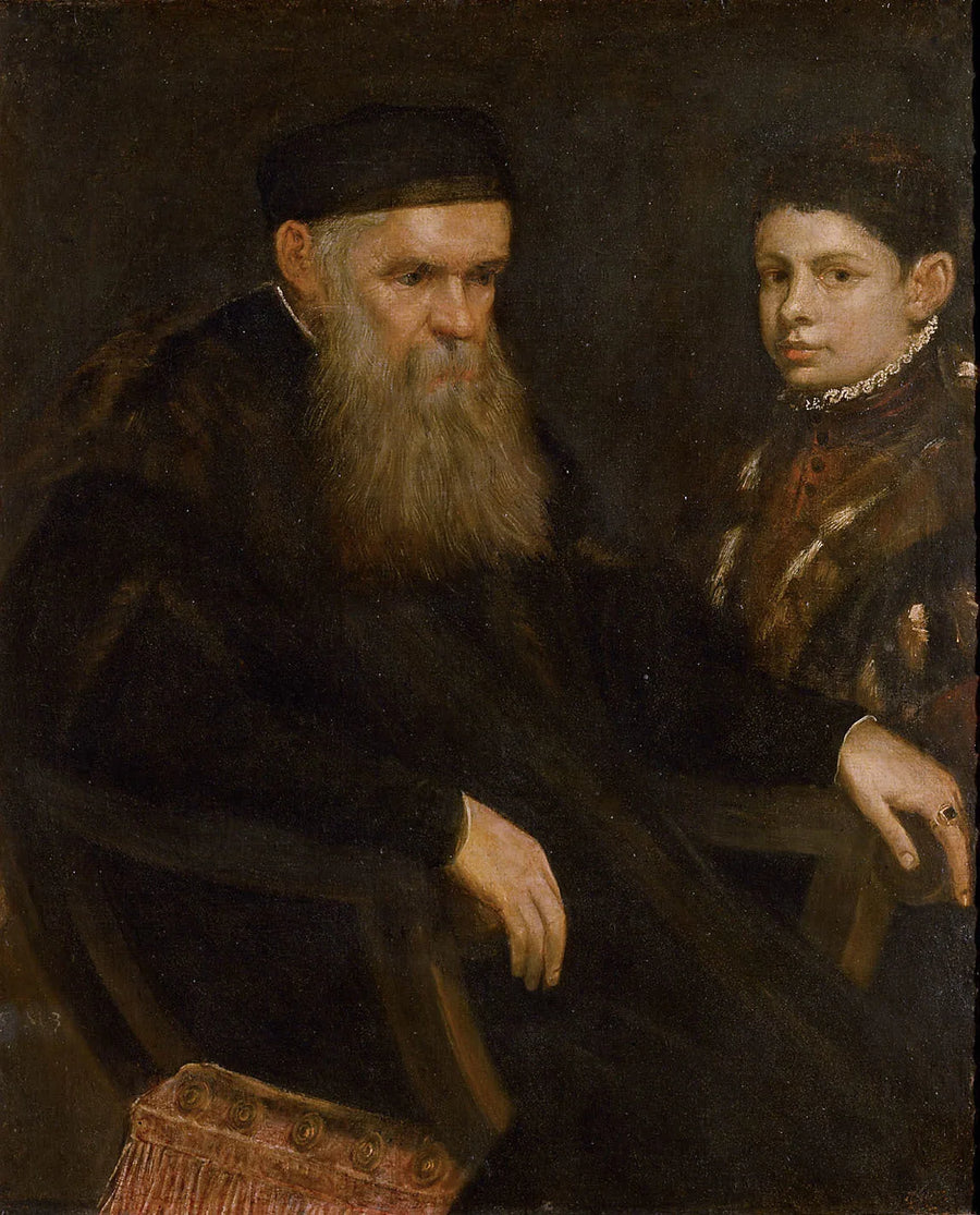 Ein alter Mann und ein Junge - Jacopo Tintoretto