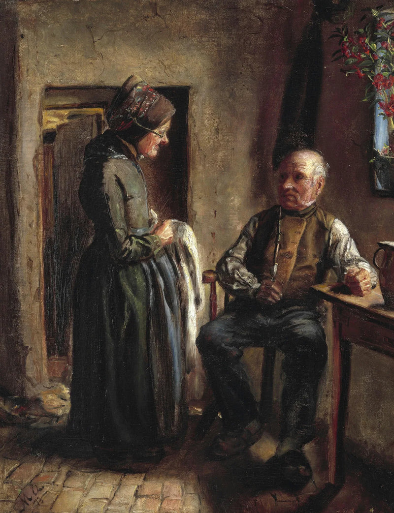 Ein altes Ehepaar. -Michael Peter Ancher