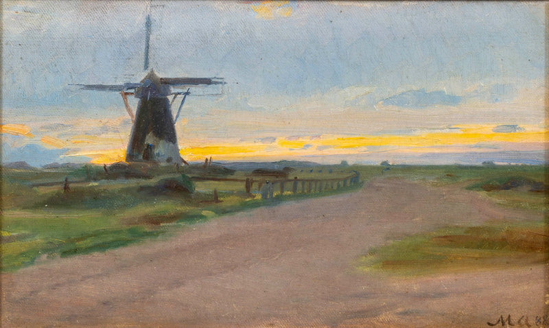 Eine alte Windmühle. – Michael Peter Ancher