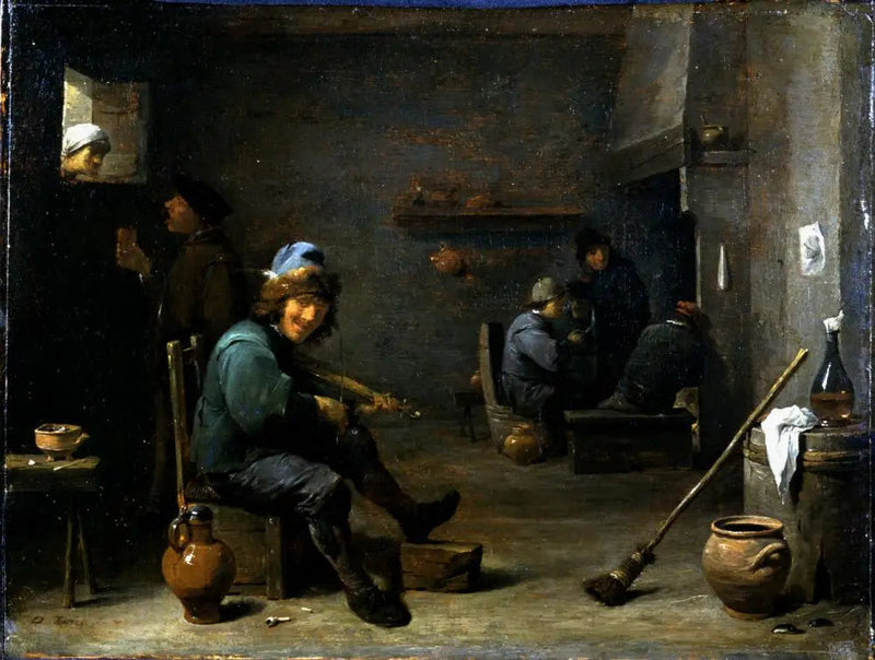 Ein Violonist in einer Taverne - David Teniers der Jüngere