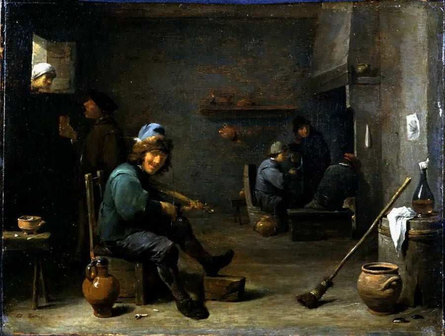 Ein Violonist in einer Taverne - David Teniers der Jüngere